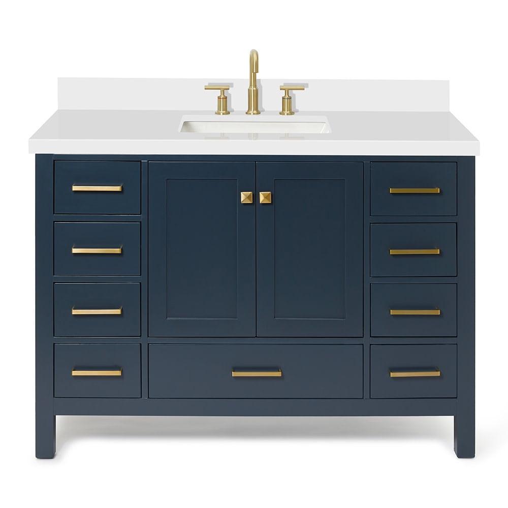 Ariel A049swqrvo Cambridge 49" Free Standing Single Basin Vanity Set - Blue