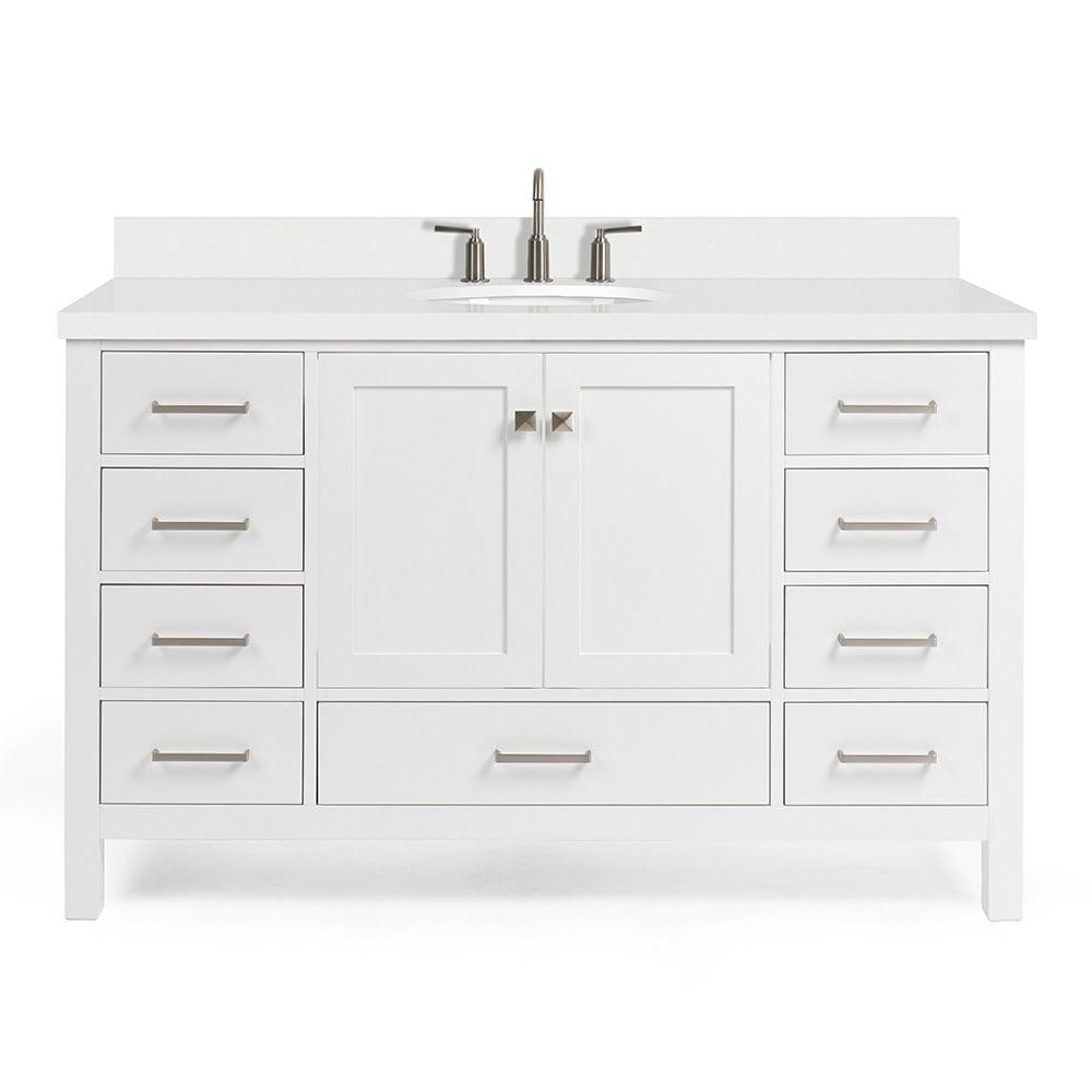 Ariel A055swqovo Cambridge 55" Free Standing Single Basin Vanity Set - White