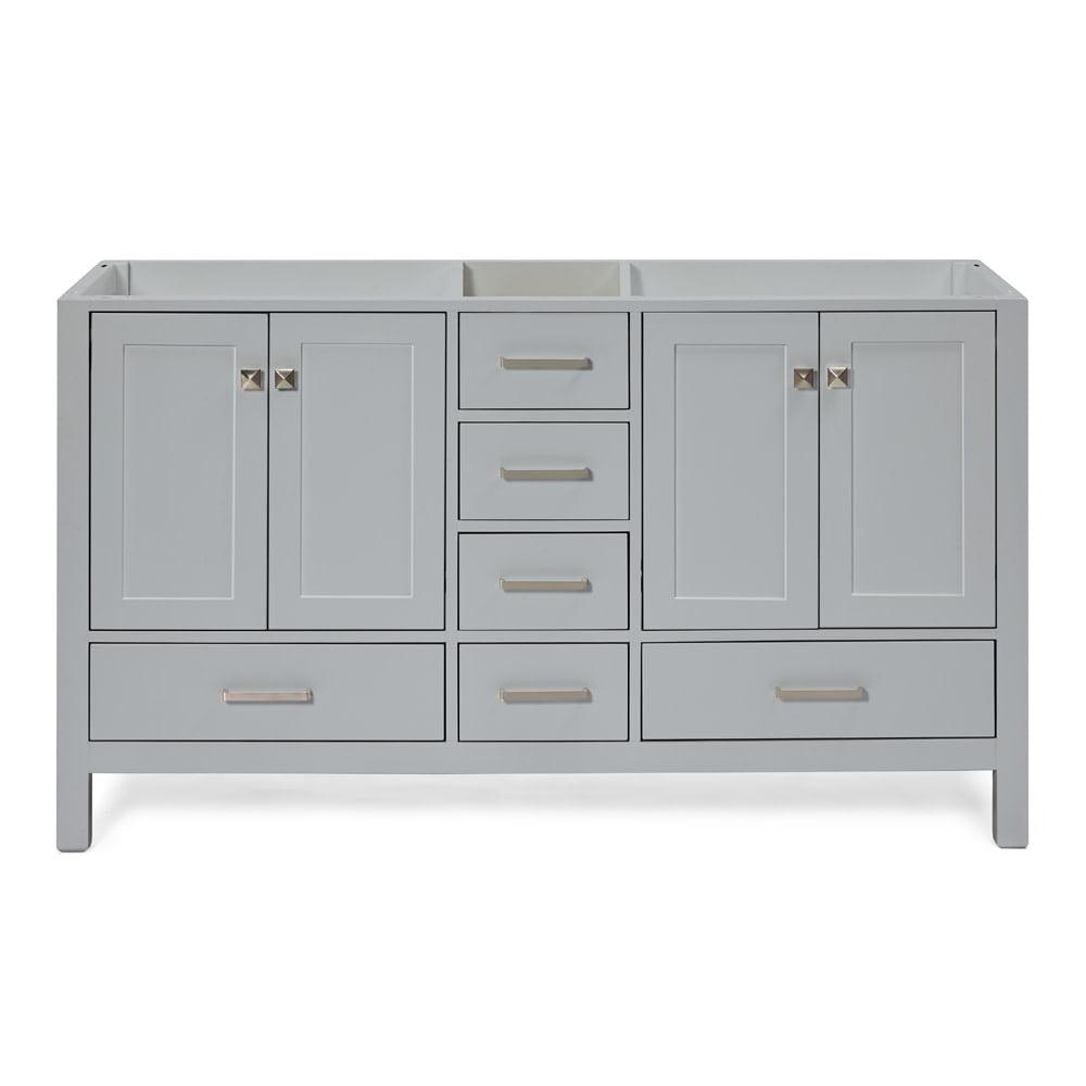 Ariel A061d-Bc Cambridge 60" Double Free Standing Vanity Cabinet Only - Grey