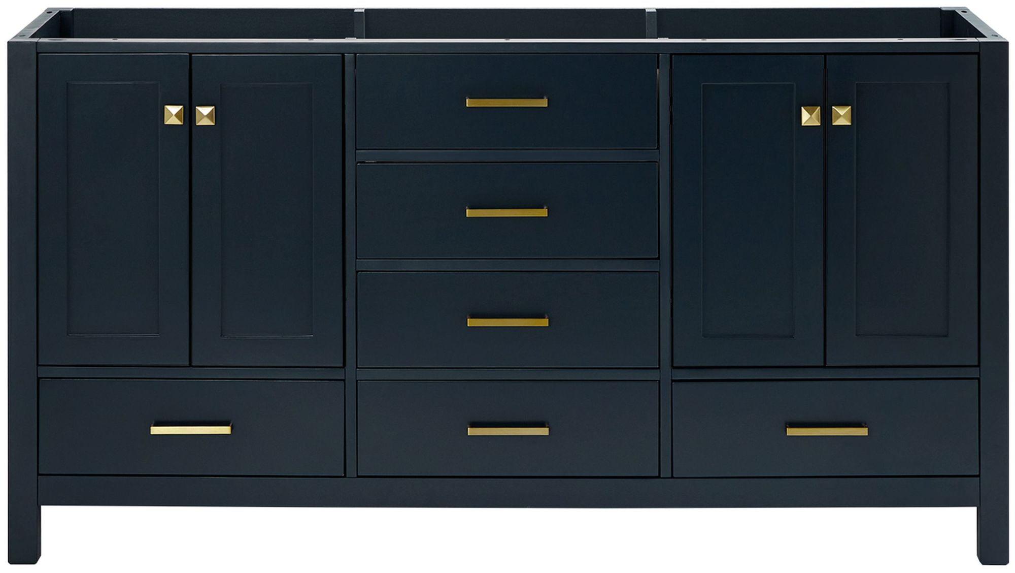 Ariel A067d-Bc Cambridge 66" Double Free Standing Vanity Cabinet Only - Blue