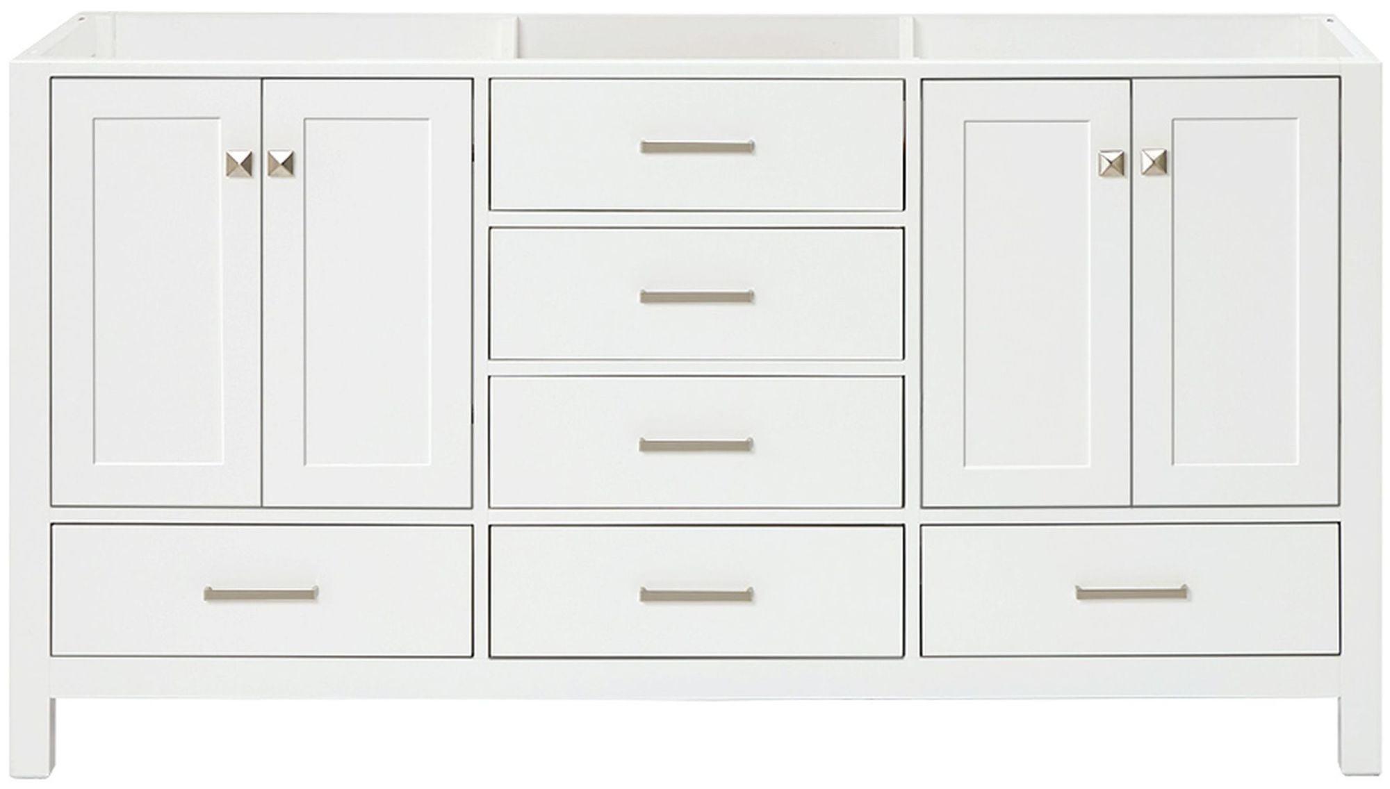Ariel A067d-Bc Cambridge 66" Double Free Standing Vanity Cabinet Only - White