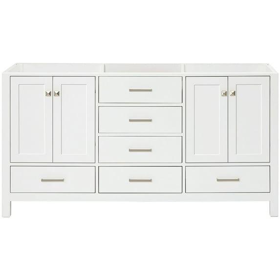 Ariel A067d-Bc Cambridge 66" Double Free Standing Vanity Cabinet Only - White