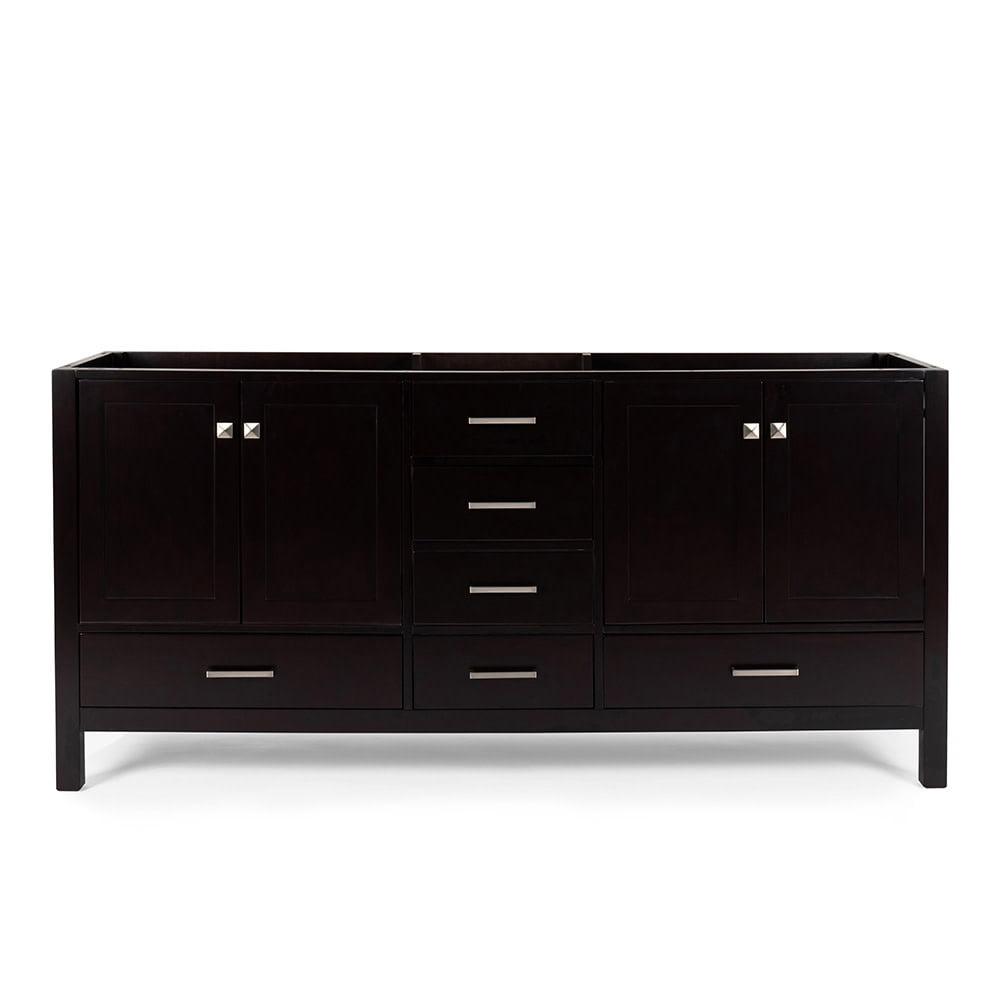 Ariel A073d-Bc Cambridge 72" Double Free Standing Vanity Cabinet Only - Brown