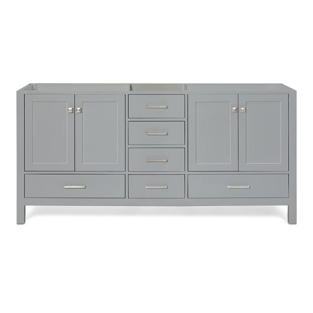 Ariel A073d-Bc Cambridge 72" Double Free Standing Vanity Cabinet Only - Grey