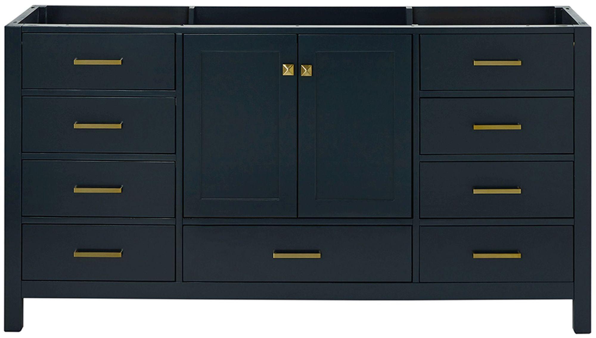 Ariel A067s-Bc Cambridge 66" Single Free Standing Vanity Cabinet Only - Blue