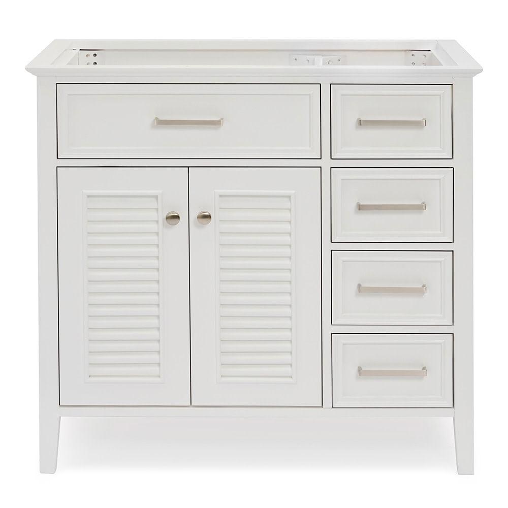 Kensington 36" White Freestanding Single Vanity Cabinet