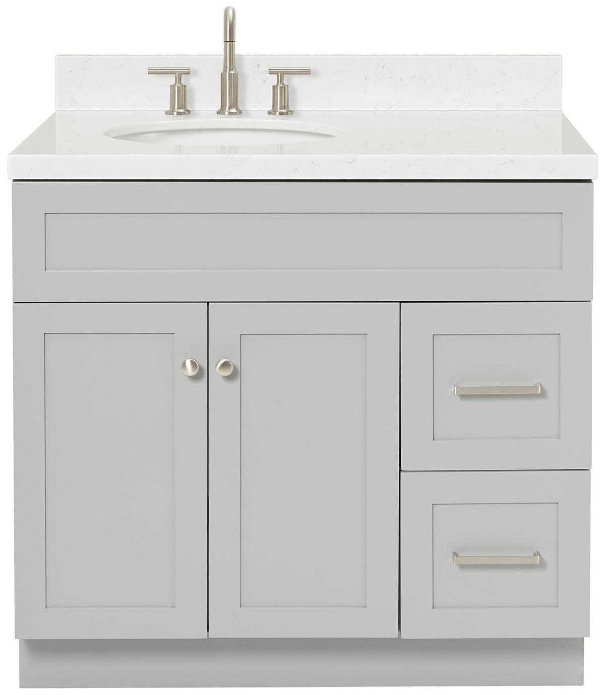 Ariel F036slcqovo Hamlet 36" Free Standing Single Basin Vanity Set - Grey