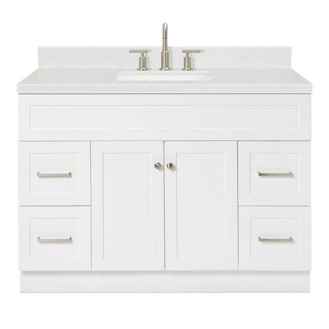Ariel F048scqrvo Hamlet 48" Free Standing Single Basin Vanity Set - White