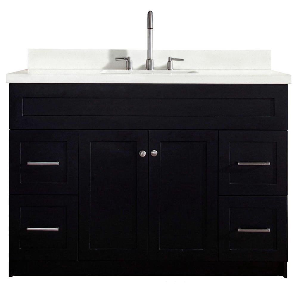 Ariel F049s-Wq-Vo Hamlet 49" Free Standing Single Basin Vanity Set - Black