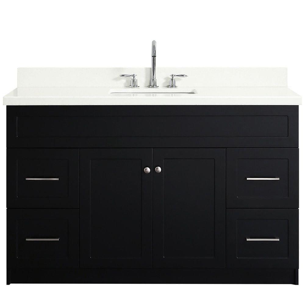 Ariel F055s-Wq-Vo Hamlet 55" Freestanding Single Basin Vanity Set - Black