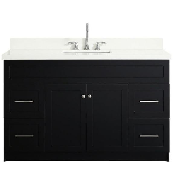 Ariel F055s-Wq-Vo Hamlet 54" Freestanding Single Basin Vanity Set - Black