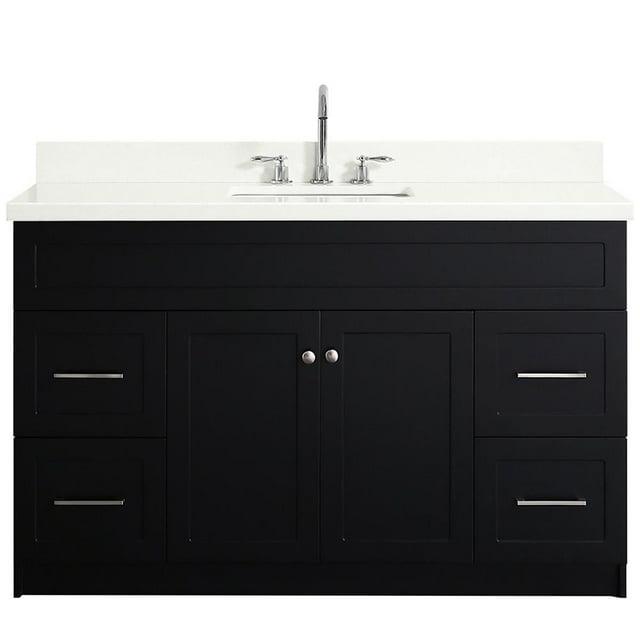 Ariel F055s-Wq-Vo Hamlet 55" Freestanding Single Basin Vanity Set - Black