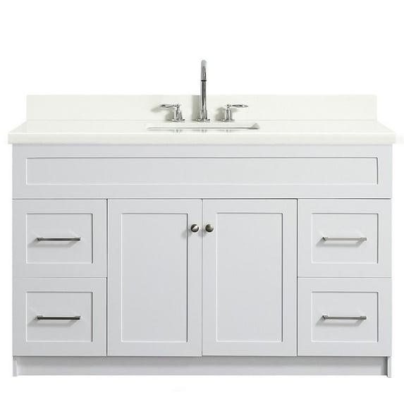 Ariel F055s-Wq-Vo Hamlet 55" Freestanding Single Basin Vanity Set - White