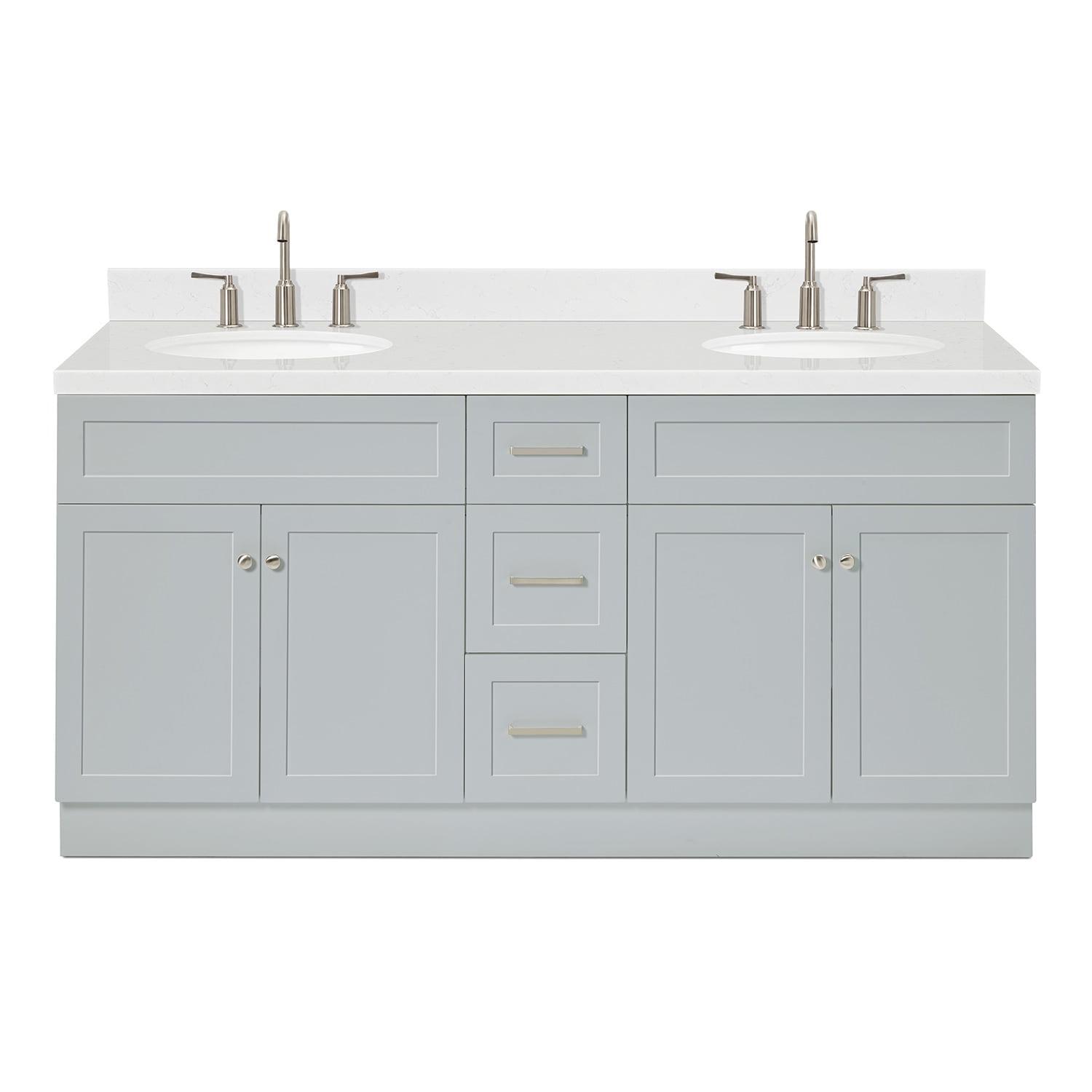 Ariel F072dcqovo Hamlet 72" Free Standing Double Basin Vanity Set - Grey