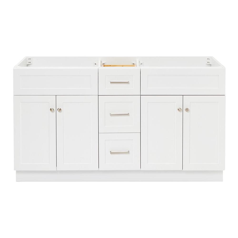 Ariel F060d-Bc Hamlet 60" Double Free Standing Vanity Cabinet Only - White