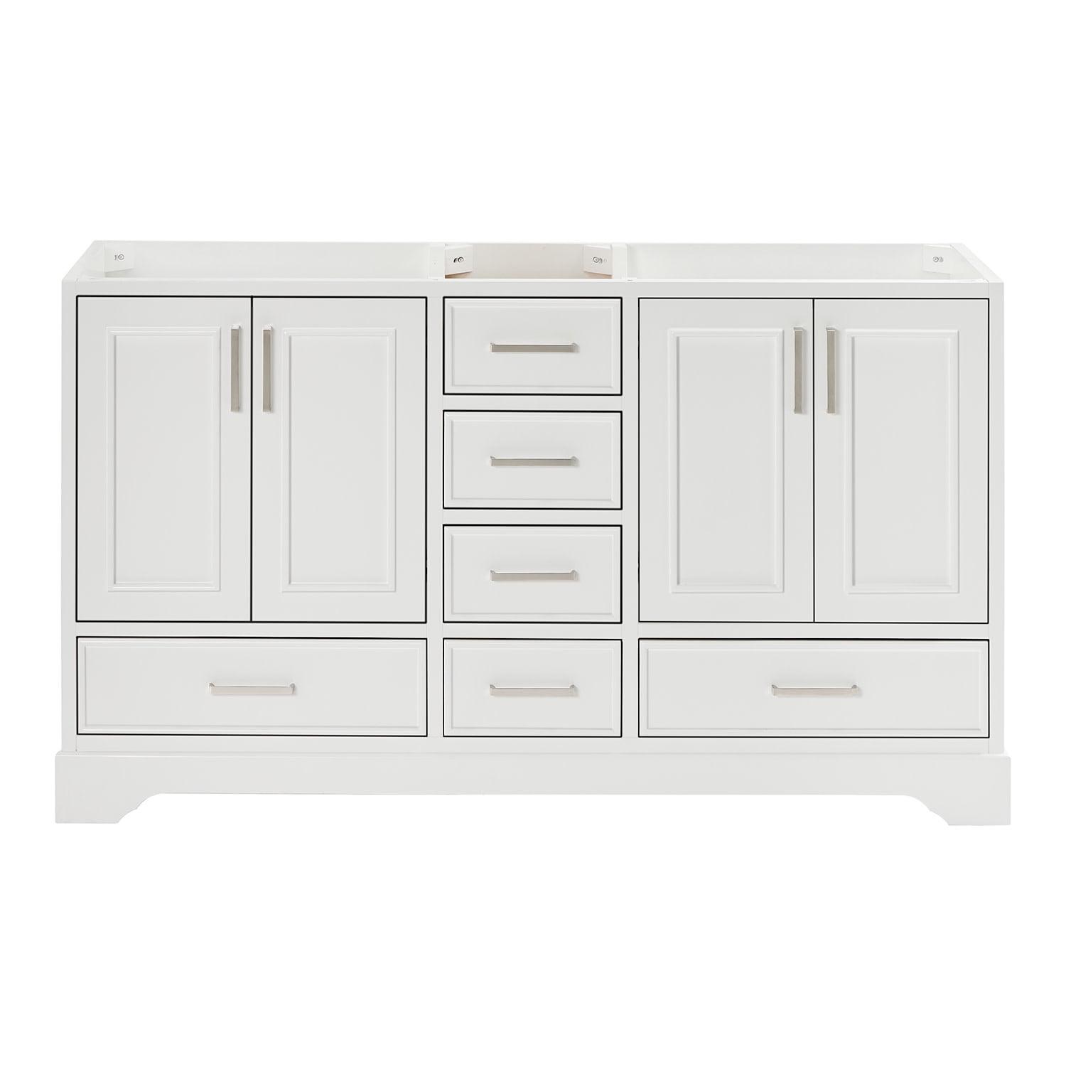 Ariel A061d-Bc Cambridge 60" Double Free Standing Vanity Cabinet Only - White