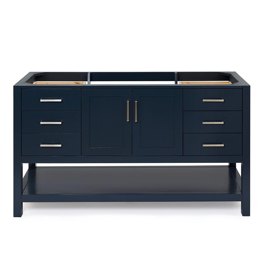 Magnolia 60" Midnight Blue Single Freestanding Vanity Cabinet