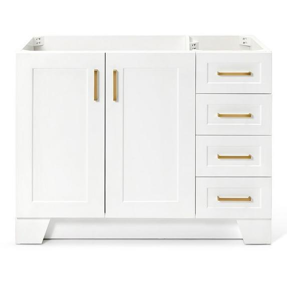 Ariel Q043s-R-Bc Taylor 42" Single Wood Vanity Cabinet - White