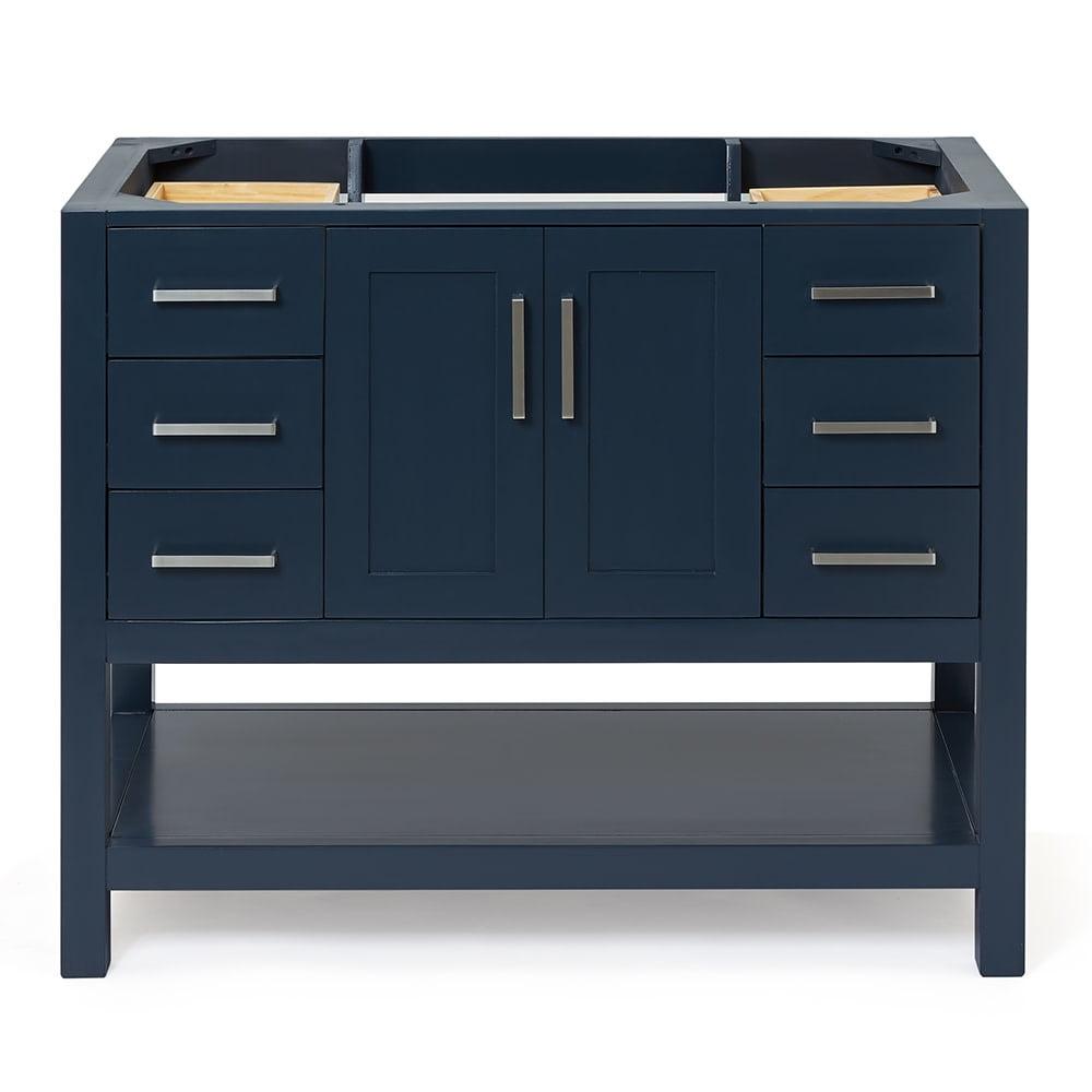 Midnight Blue 42'' Single Freestanding Bathroom Vanity Base