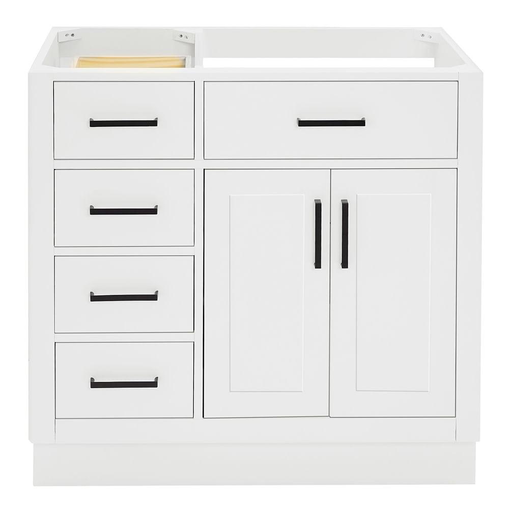 Ariel T036s-R-Bc Hepburn 36" Single Free Standing Vanity Cabinet Only - White