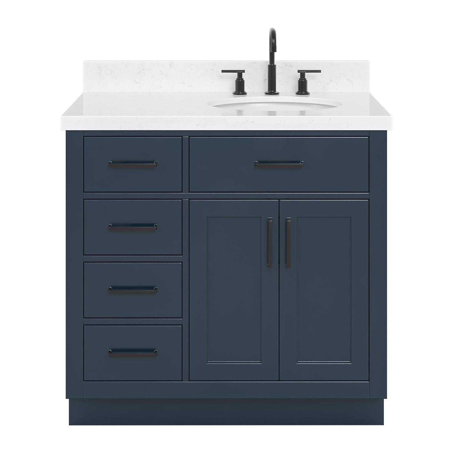 Ariel T036srcqovo Hepburn 36" Free Standing Single Basin Vanity Set - Blue