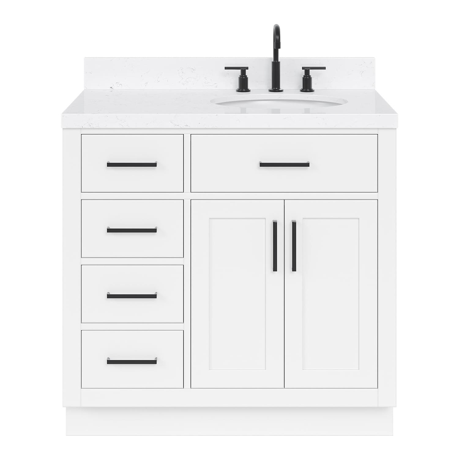 Hepburn 36" White Freestanding Single Basin Vanity Set