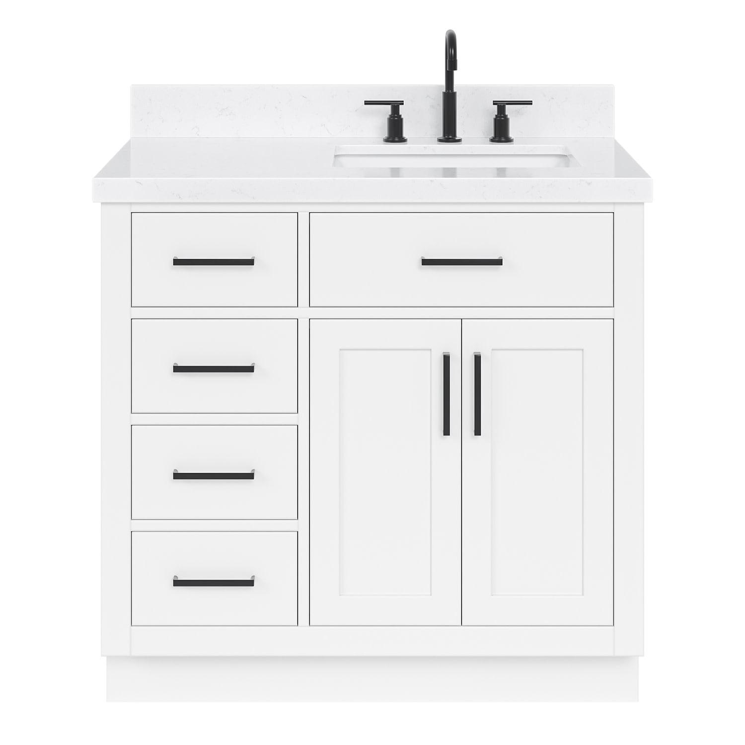 Ariel T036srcqrvo Hepburn 36" Free Standing Single Basin Vanity Set - White