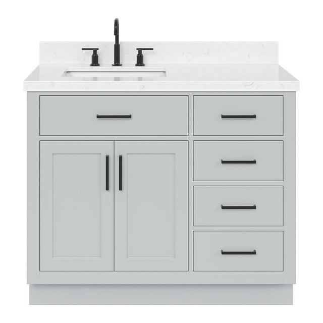 Ariel T042slcqrvo Hepburn 42" Free Standing Single Basin Vanity Set - Grey