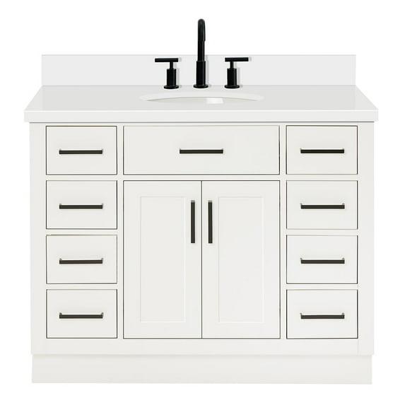 Ariel T043swqovo Hepburn 43" Free Standing Single Basin Vanity Set - White