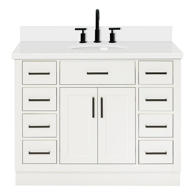 Ariel T043swqovo Hepburn 43" Free Standing Single Basin Vanity Set - White