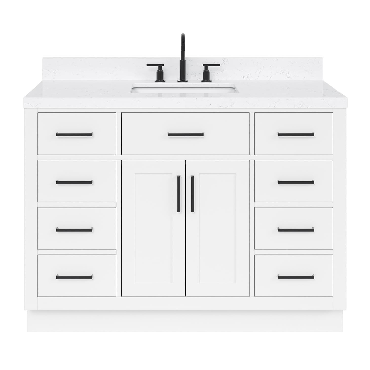 Hepburn 48" White Freestanding Single Basin Vanity Set