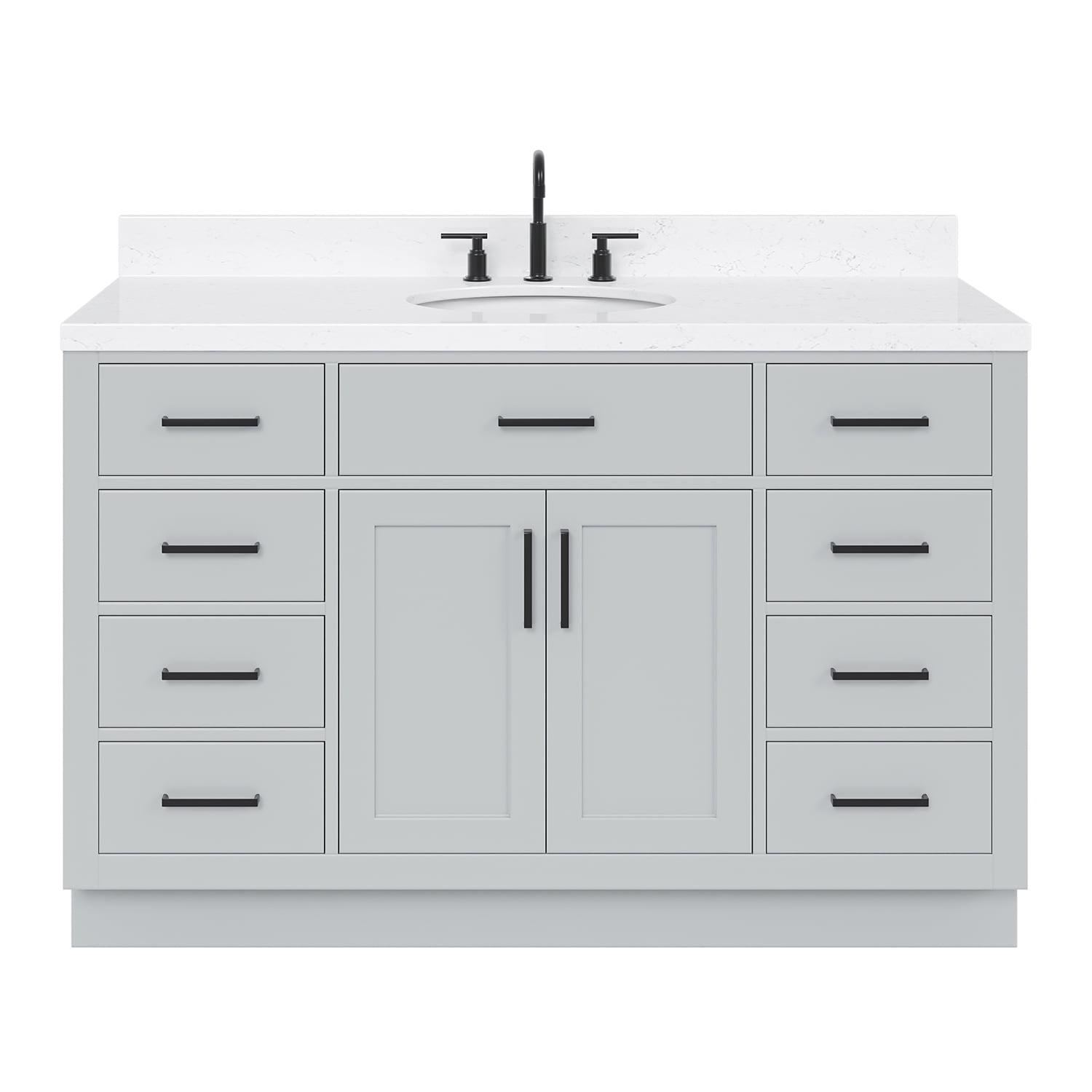 Hepburn 54" Gray Freestanding Single Basin Vanity Set