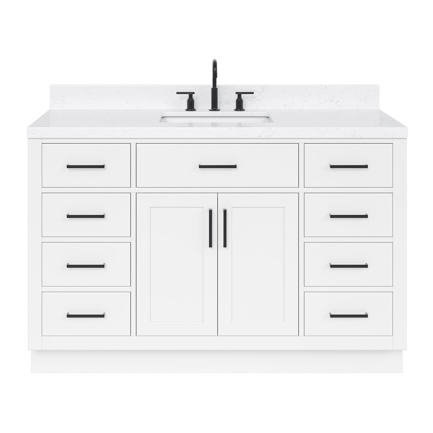 Hepburn 54" White Freestanding Single Basin Vanity Set