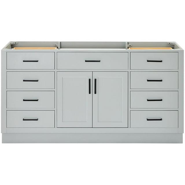 Ariel T066s-Bc Hepburn 66" Single Free Standing Vanity Cabinet Only - Grey