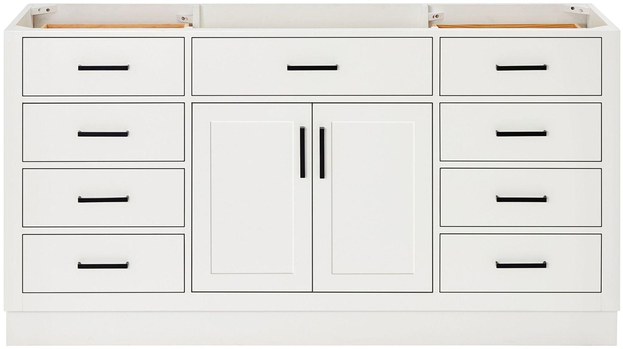 Ariel T066s-Bc Hepburn 66" Single Free Standing Vanity Cabinet Only - White