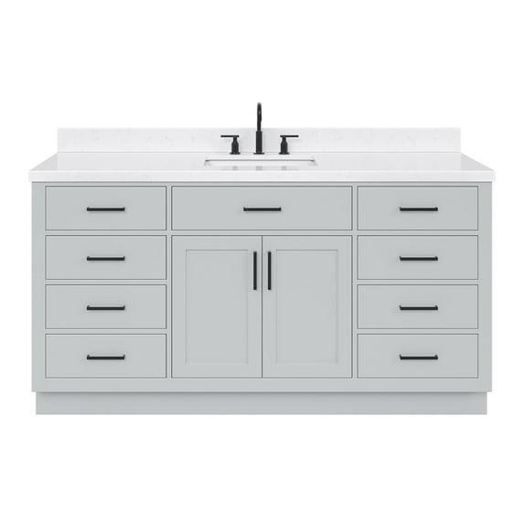 Ariel T066scqrvo Hepburn 66" Free Standing Single Basin Vanity Set - Grey