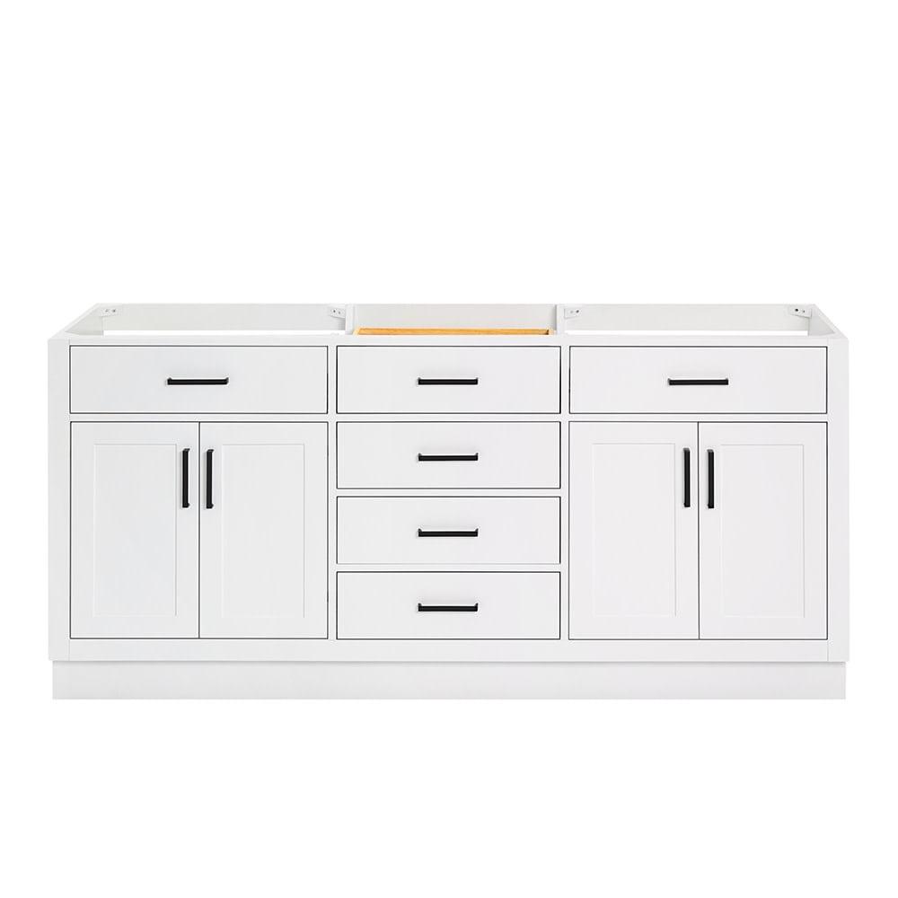 Ariel T072d-Bc Hepburn 72" Double Free Standing Vanity Cabinet Only - White