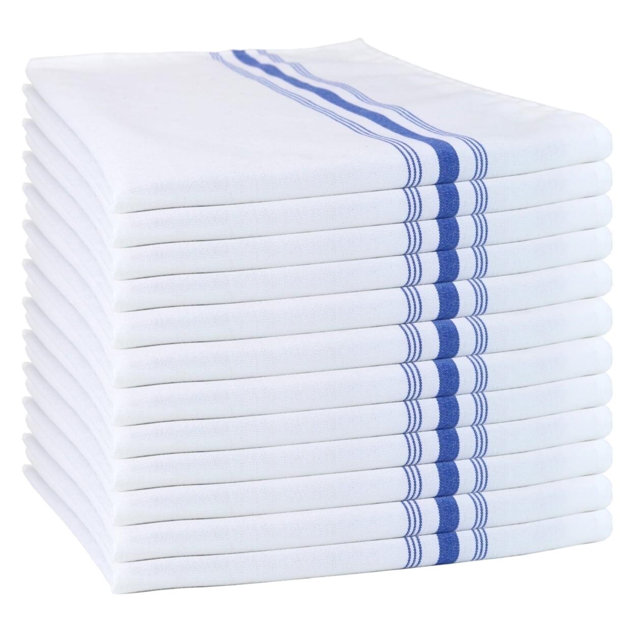 Arkwright Bistro Napkins (12 Pack), Spun Polyester, 18x22 in., Striped Color Options