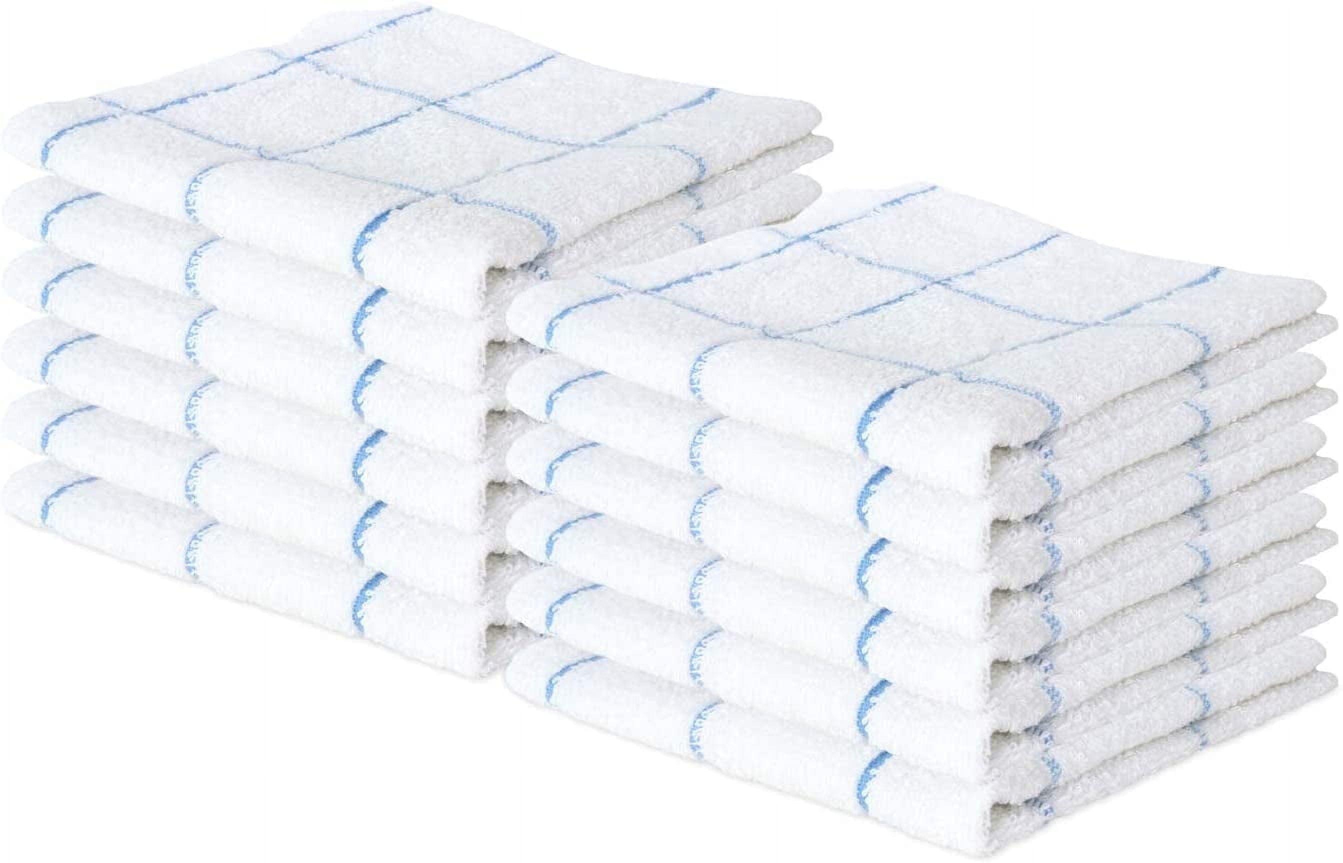 Arkwright Home Kitchen Dishcloths (12 Pack) - Cotton, 12x12 in. - Blue