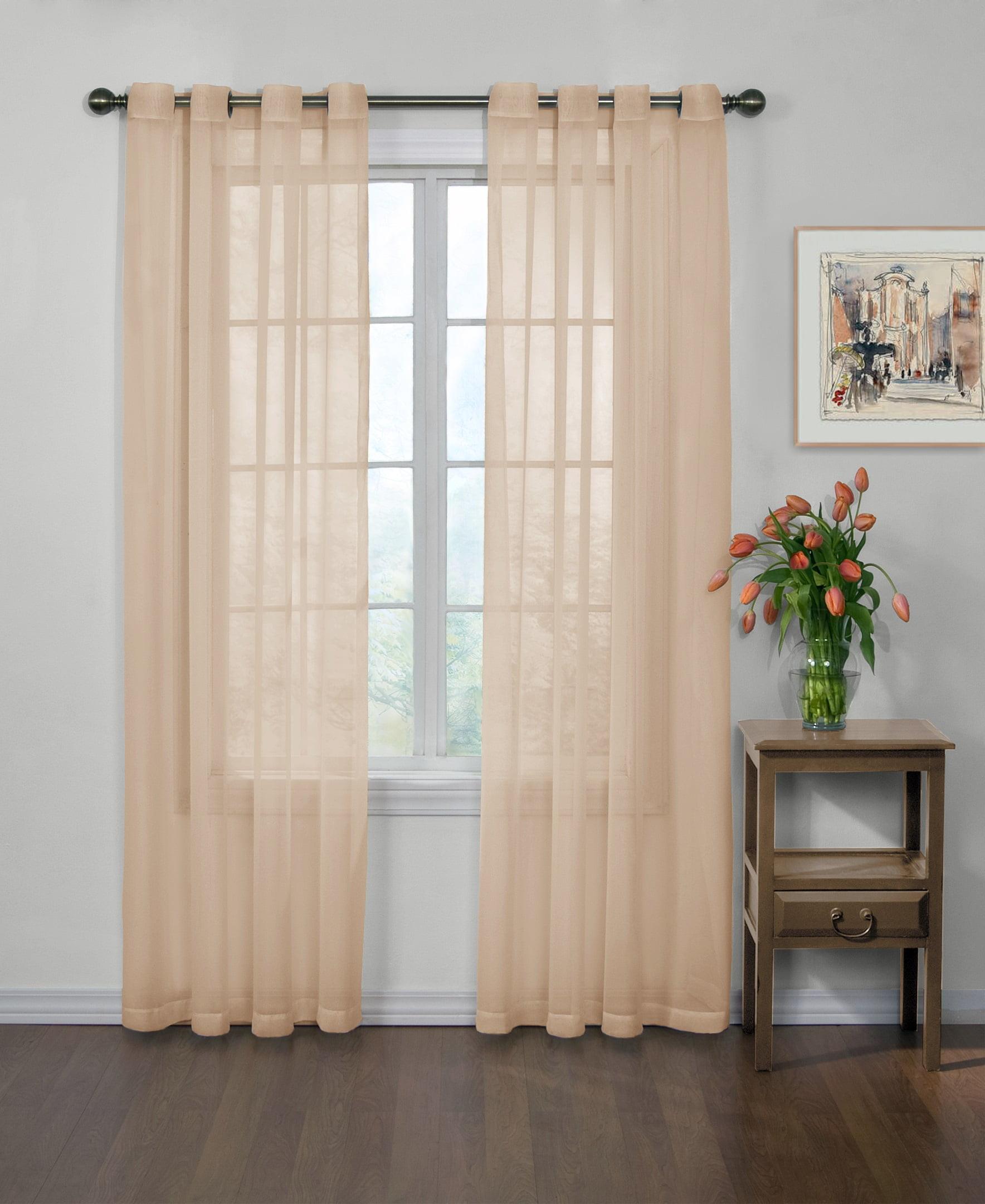 Arm & Hammer Curtain Fresh™ Odor-Neutralizing Sheer Voile Grommet 59 x 63 Curtain Panel in Latte