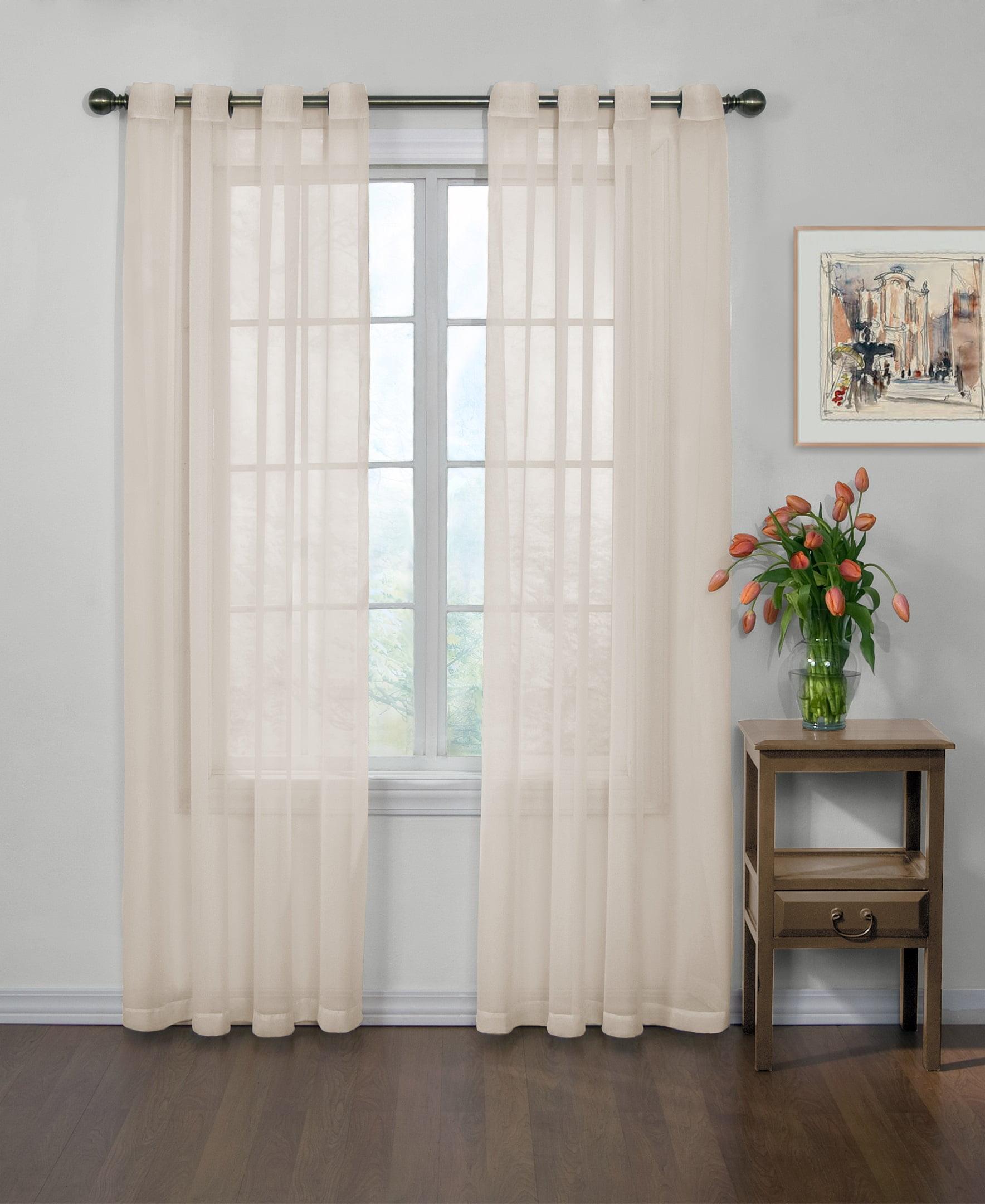 ARM & HAMMER Ivory Odor-Neutralizing Sheer Voile Curtain, 59” x 120”