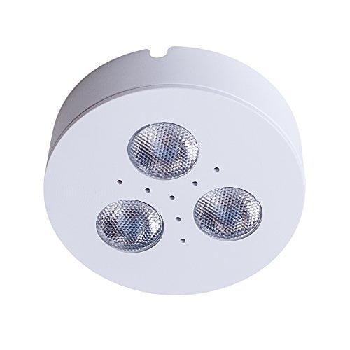 Matte White 4000K LED Puck Light for Cabinets