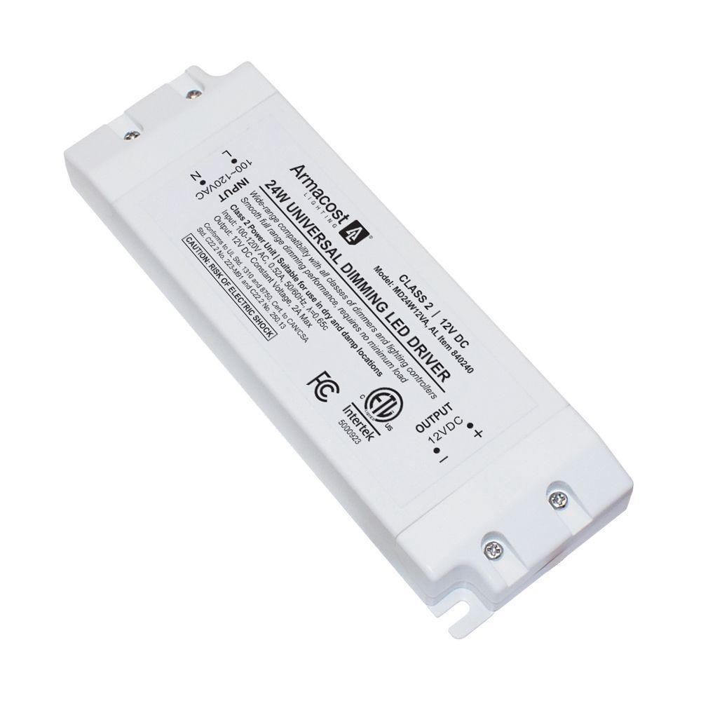 Universal Dimmable LED Driver 12V DC, 24W Electronic Transformer