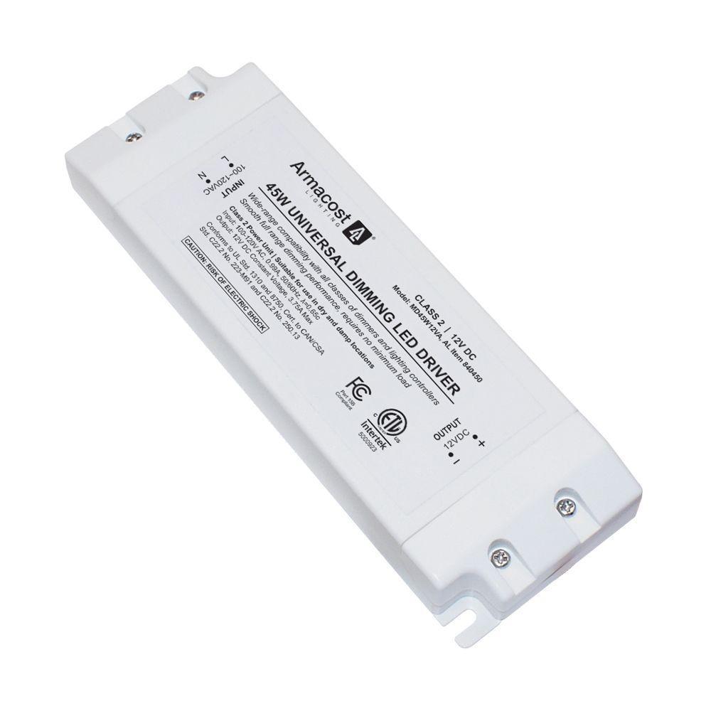 Universal Dimmable LED Driver 12V DC, 45W Electronic Transformer