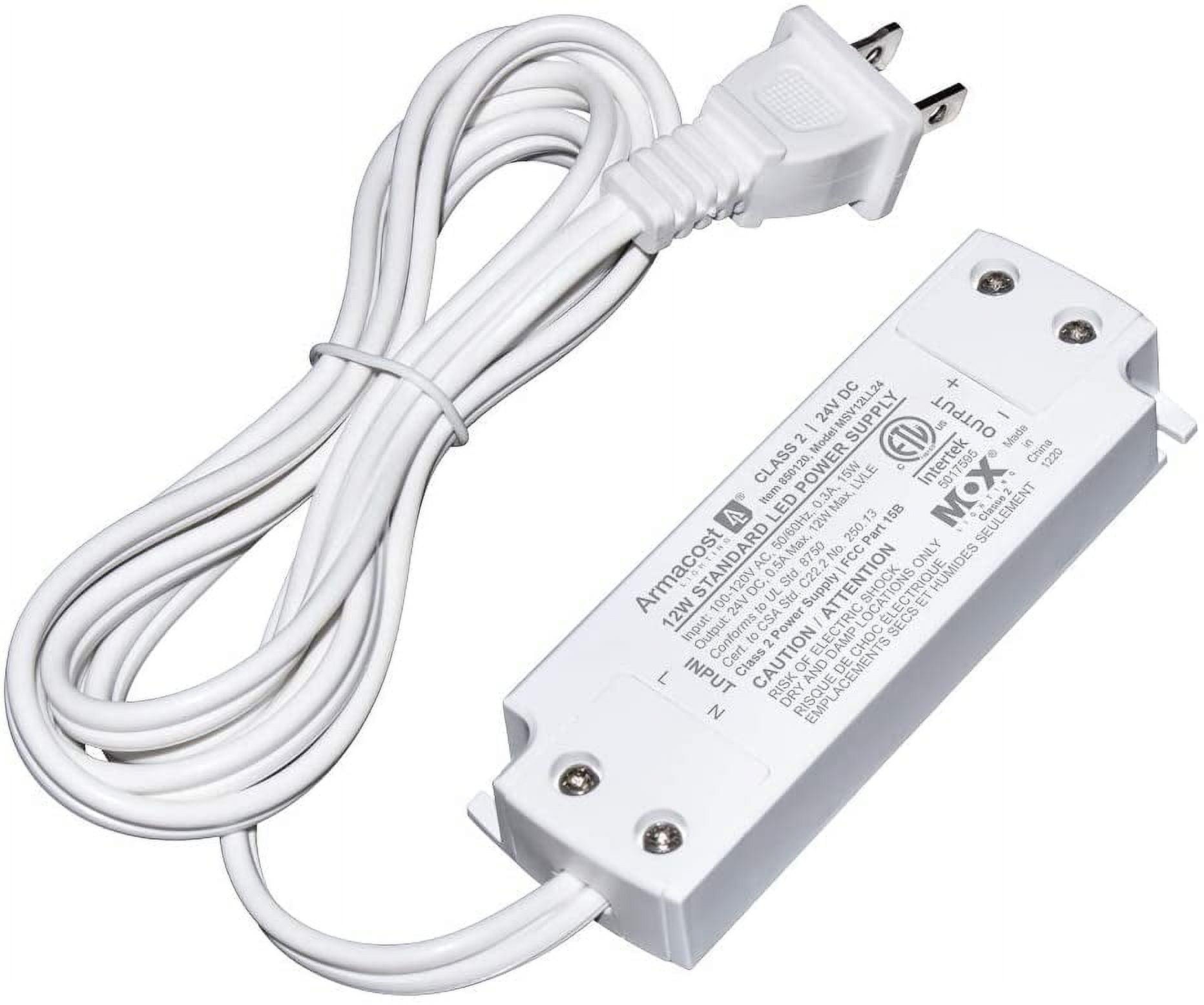 Armacost Lighting 850120 24 Volt LED Power Supply, 12 Watt, White 12 Watt 24 Volt
