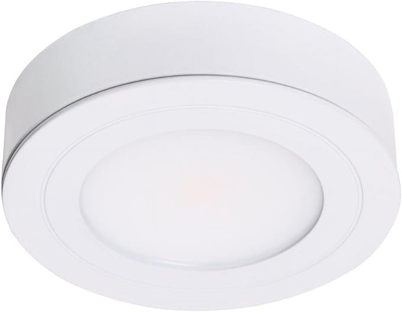 PureVue Dimmable LED Puck Light - Bright White, White Finish