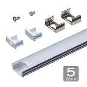 Armacost Lighting 960051 LED Tape Light Mounting Channel, Corner Mount, Silver
