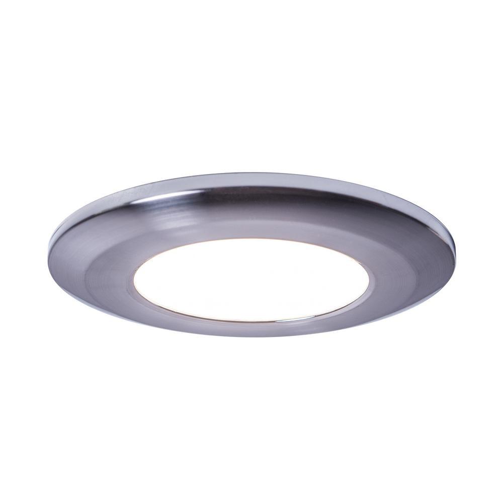 Polished Chrome Wafer Thin Soft White LED Puck Light