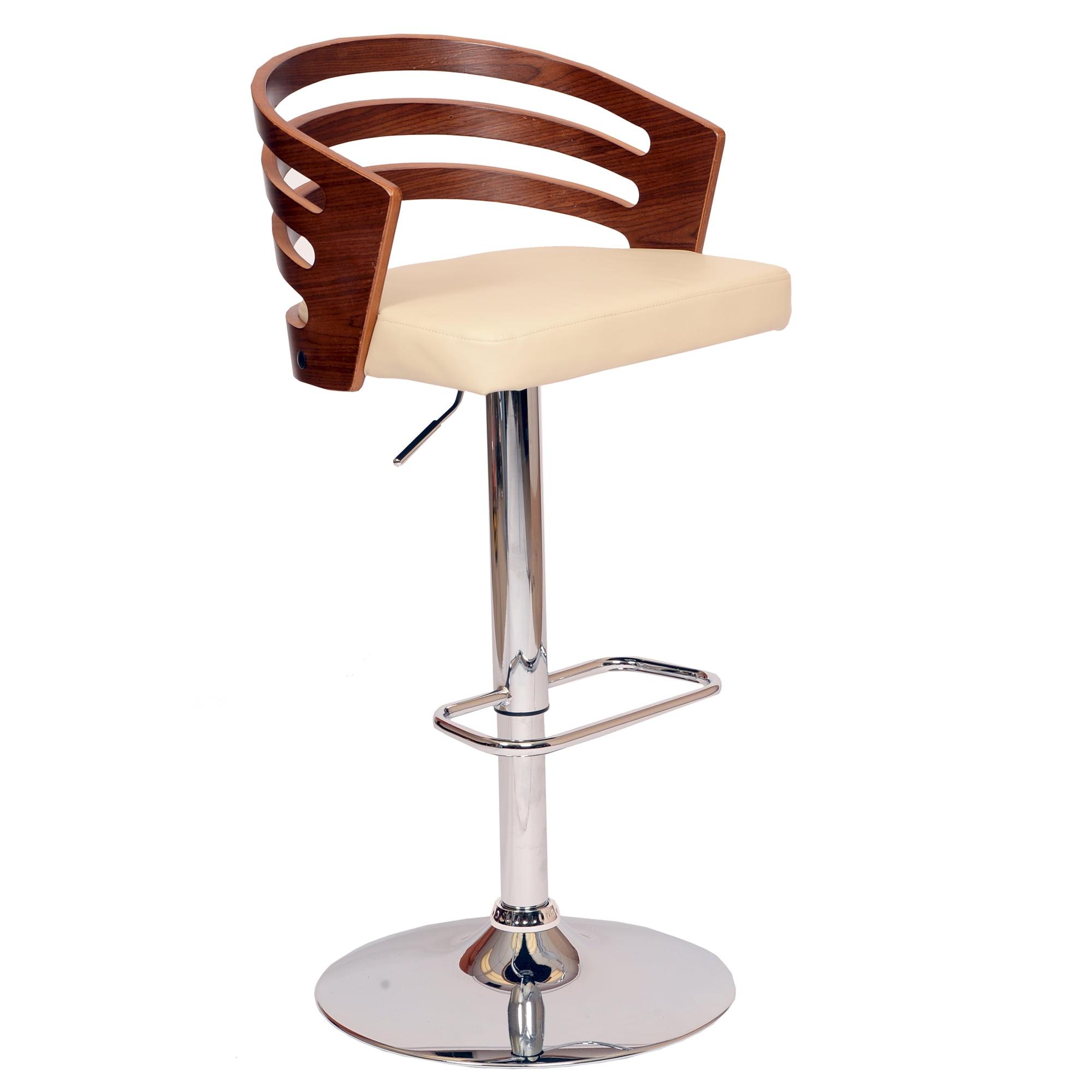 Adele Mid-Century Modern Adjustable Swivel Barstool - Armen Living