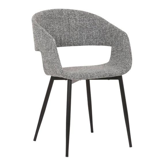 Armen Living Jocelyn Modern Fabric Accent Chair in Black in Black